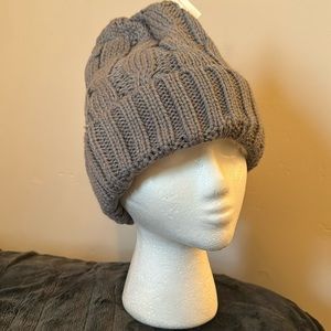 Fashion Thermo Wear Grey Knit Fleece Hat